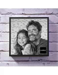 Cadre en aluminium noir pour puzzle personnalisé