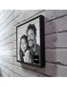 Cadre en aluminium noir pour puzzle personnalisé 2