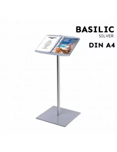 Atril metálico con anillas porta menú DIN A4