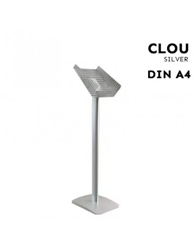 Chevalet avec support métallique pour dépliants DIN A4 Modèle Clou