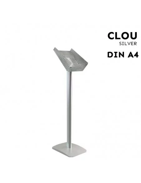 Chevalet avec support métallique pour dépliants DIN A4 Modèle Clou