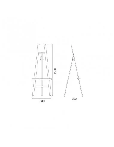 Cavalete fixo para pintura de madeira156 cm - Modelo Matisse Cavalete fixo para pintura de madeira156 cm - Modelo Matisse