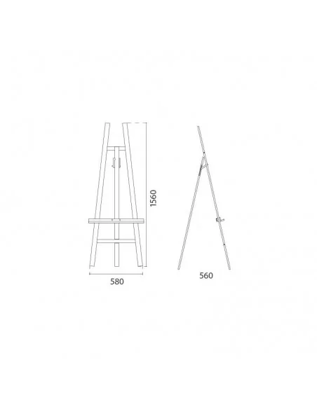 Cavalete fixo para pintura de madeira156 cm - Modelo Matisse Cavalete fixo para pintura de madeira156 cm - Modelo Matisse