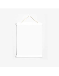 Soporte madera magnético para papel blanco