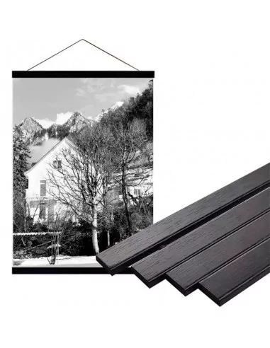 Suporte magnético para poster acabamento preto 21 cm Suporte magnético para poster acabamento preto 21 cm