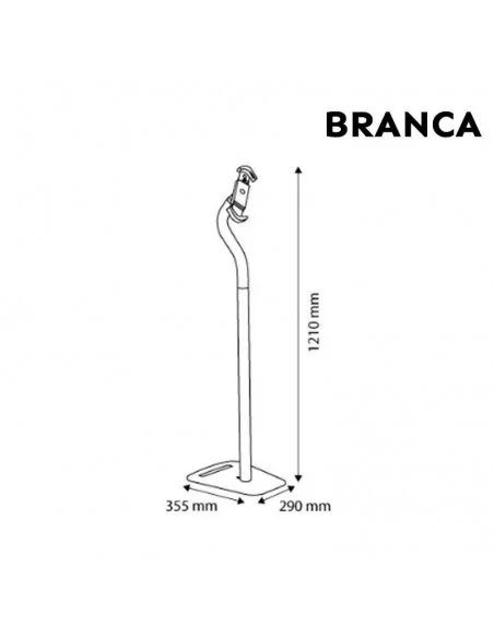 Pupitre sur pied pour tablette 10 pouces couleur blanche modèle BRANCA