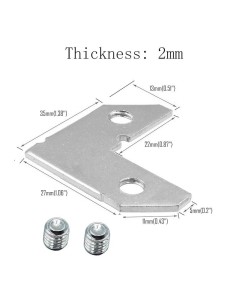 Equerres avec 2 vis pour montage de cadres en aluminium 2
