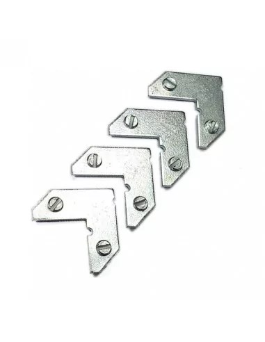 Équerre avec vis pour montage de cadres en aluminium