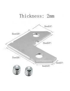 Equerres avec 2 vis pour montage de cadres en aluminium Pack 20 unités 2