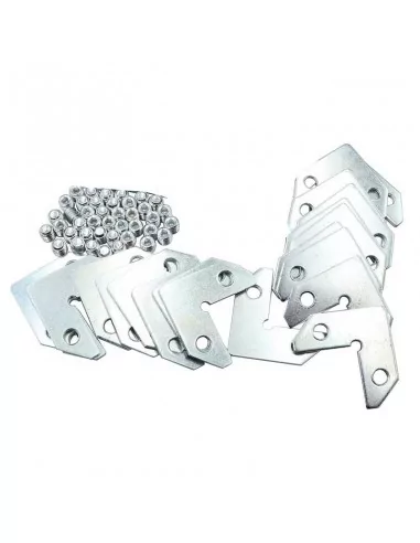 Equerres avec 2 vis pour montage de cadres en aluminium