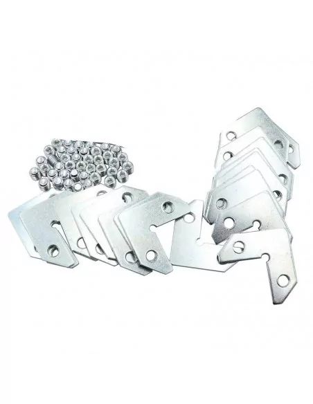 Equerres avec 2 vis pour montage de cadres en aluminium