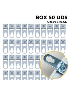 Crochet universel pour cadres en aluminium. Sachet de 50 unités.