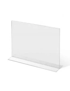 Suporte acrílico folhetos menus A7 horizontal