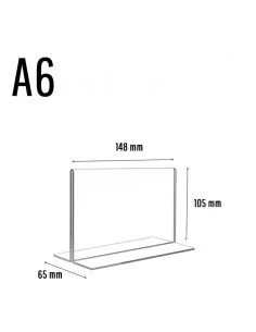 Suporte acrílico A6 horizontal 2