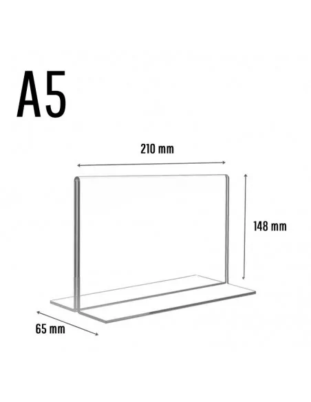 Porte-menus en métacrylate A5 horizontal