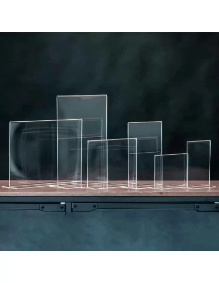 Porte-menus en métacrylate A5 horizontal
