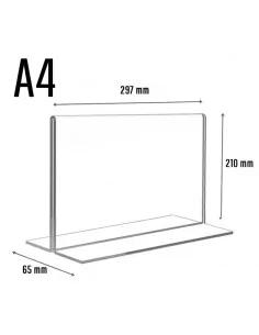 Expositor folhetos A4 metacrilato 2