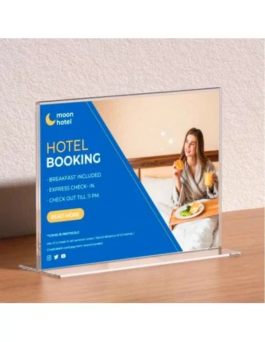Présentoir brochures A4 métacrylate