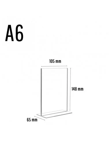 Porte-documents acrylique A6 vertical