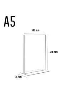 Porta menus de mesa A5 vertical 2