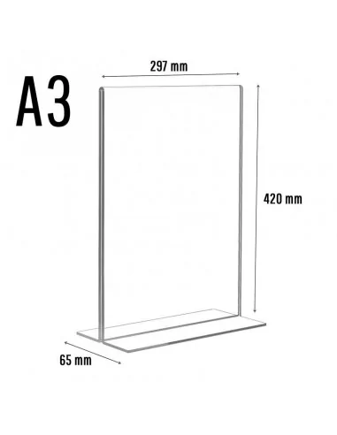 Suporte para cartazes A3 vertical