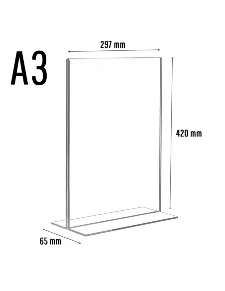 Suporte para cartazes A3 vertical