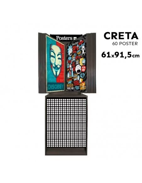 Expositor metal negro para 60 posters até 61 x 91,5 cm
