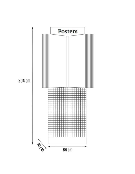 Expositor metal negro para 60 posters hasta 61 x 91,5 cm en Moldiber