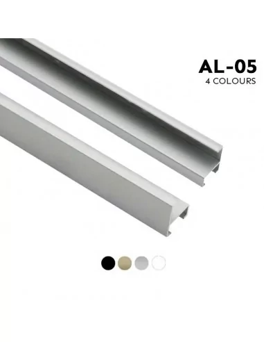 Profilé d'aluminium minimaliste face 5mm. AL-05