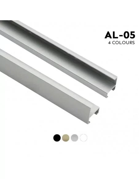 Perfil de aluminio minimalista frente 5mm. AL-05