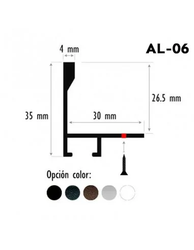 Moulage en aluminium pour toile avec cadre 35mm. AL-06