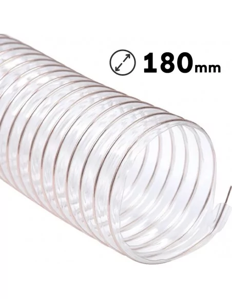 Tubo de aspiração transparente de poliuretano 180 mm Tubo de aspiração transparente de poliuretano 180 mm