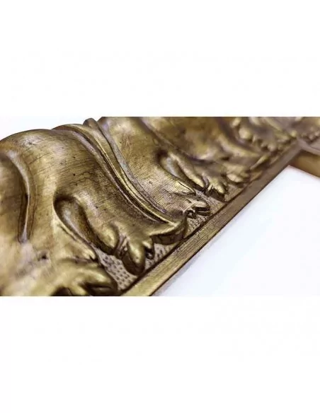 Moldura dourada trabalhada 70x38mm ouro velho Moldura dourada trabalhada 70x38mm ouro velho