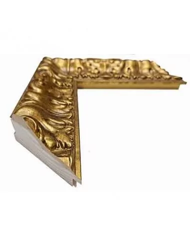 Moldura dourada trabalhada 70x38mm ouro velho Moldura dourada trabalhada 70x38mm ouro velho