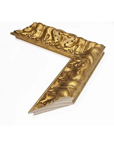 Moldura dourada trabalhada 70x38mm ouro velho Moldura dourada trabalhada 70x38mm ouro velho