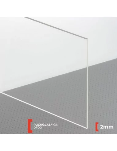 Chapa de acrílico transparente 2 mm