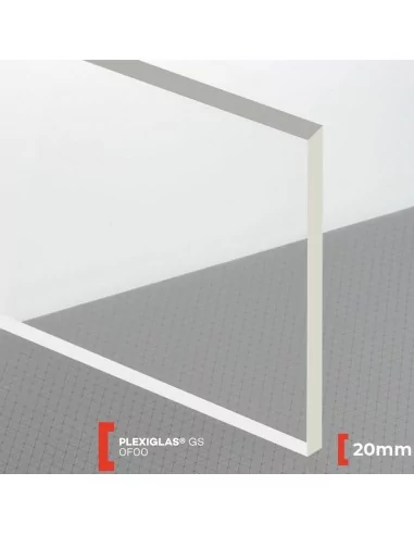 Placa de metacrilato transparente 20 mm - Compra online en Moldiber