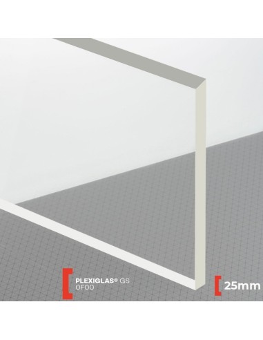 Placa de metacrilato transparente 25 mm - Calidad garantizada