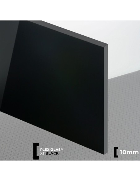 Plexiglas  XT Negro 10 mm - Resistente y transparente