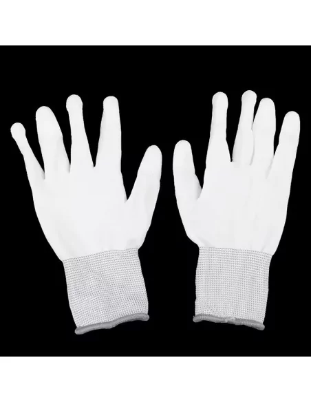 Guantes blancos con puño ajustado gris - Ideal para rotulación