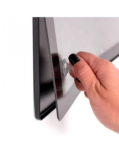 Suporte para pôster A3 preto com proteção magnética