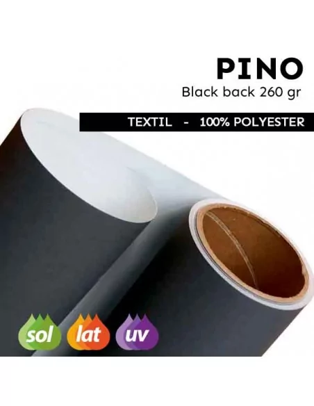 Tecido opaco 260 g/m² verso preto para impressão digital – Modelo Pino Tecido opaco 260 g/m² verso preto para impressão digital – Modelo Pino