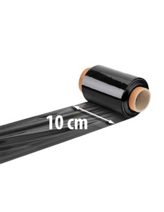 Mini film plastique noir étirable pour emballage 10 cm x 100 m