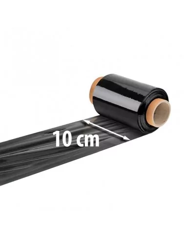 Mini filme preto esticável para embalagem 10 cm x 100 m