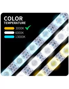 Barra LED rígida 49 cm para iluminação perimetral 24V branco 3000K modelo Aries 2