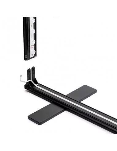 Caisson lumineux LED noir double face Easy Click 100x200 cm. Design professionnel et lumière homogène. Caisson lumineux LED noir double face Easy Click 100x200 cm. Design professionnel et lumière homogène.
