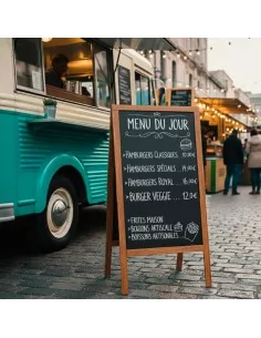 Pizarra negra doble cara con caballete - Modelo Namur 2