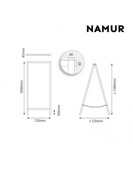 Quadro negro dupla face com cavalete Quadro negro dupla face com cavalete