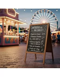 Pizarra doble cara negra - Modelo Mons en Moldiber 2