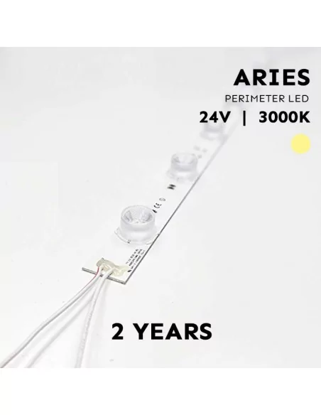 Tira LED rígida 49 cm para iluminación perimetral 24V blanco 3000K modelo Aries